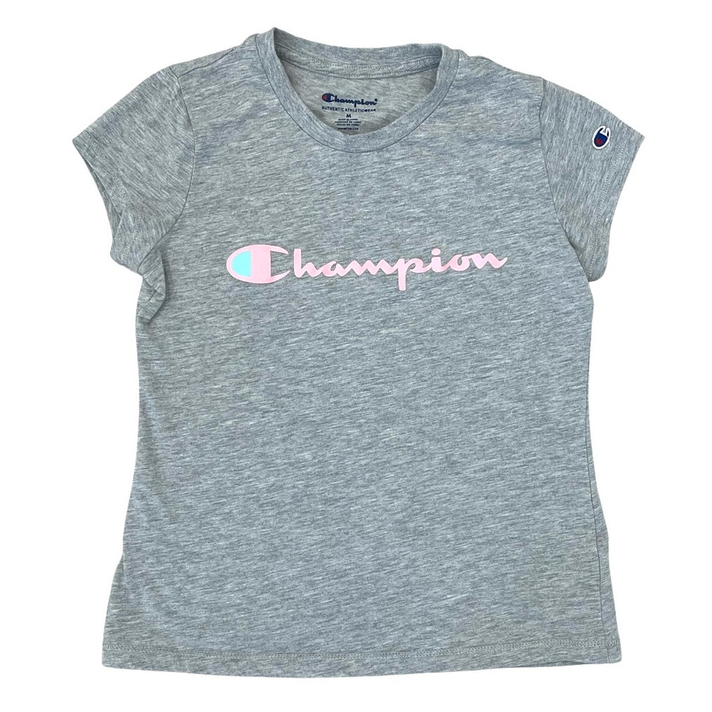 Champion Girls M T-Shirt Heather Gray